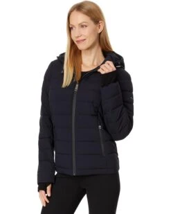 MICHAEL Michael Kors Zip Front Short Stretch M425125BZ | Coats & Outerwear