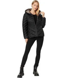 MICHAEL Michael Kors Zip Front Chevron Packable M424833BZ | Coats & Outerwear -Flex Shoe Store 61f42taw27L. AC SR736920