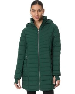 MICHAEL Michael Kors Mid Length Zip Front Packable M425528BZ | Coats & Outerwear -Flex Shoe Store 718sWIO5EkL. AC SR736920