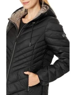 MICHAEL Michael Kors Zip Front Chevron Packable M424833BZ | Coats & Outerwear -Flex Shoe Store 71BYkT57YTL. AC SR736920