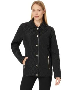 MICHAEL Michael Kors Snap Front Quilt M425969BZ | Coats & Outerwear