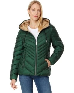 MICHAEL Michael Kors Zip Front Chevron Packable M424833BZ | Coats & Outerwear -Flex Shoe Store 71N6Eyo9MPL. AC SR736920