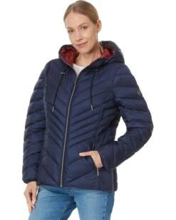 MICHAEL Michael Kors Zip Front Chevron Packable M424833BZ | Coats & Outerwear -Flex Shoe Store 71NISOhtOvL. AC SR736920