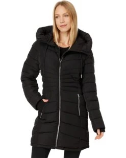MICHAEL Michael Kors Zip Front Light Weight Puffer M426607BZ | Coats & Outerwear