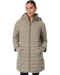 MICHAEL Michael Kors Mid Length Zip Front Packable M425528BZ | Coats & Outerwear -Flex Shoe Store 71sW98HiIiL. AC SR736920